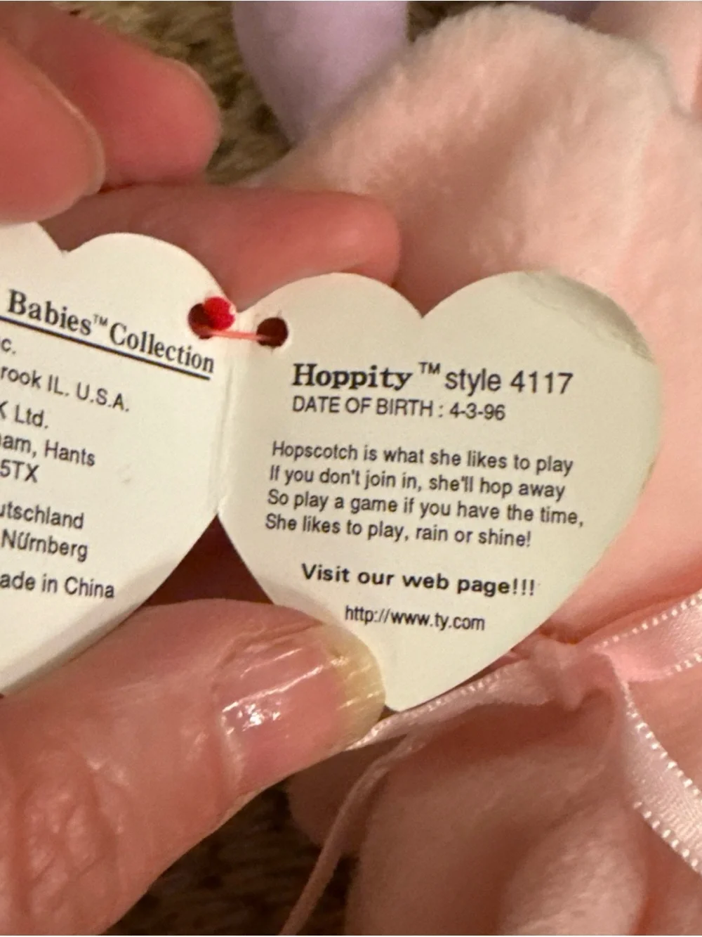 Ty beanie baby bunny collection - w tags. MWMT